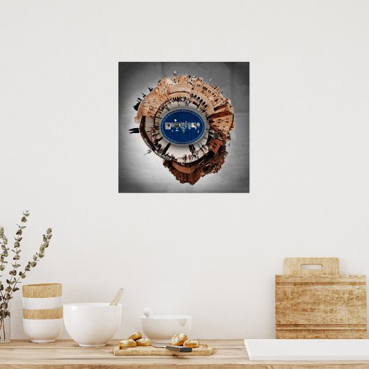 Jerusalem Israel - Spherische Panorama Poster (Keuken)