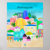 Jerusalem Israel Travel Poster (Voorkant)