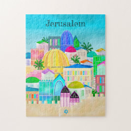 Jerusalem Israel Travel Poster Puzzle Legpuzzel