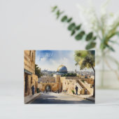 Jerusalem Israel waterverf art Briefkaart (Staand voorkant)