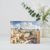 Jerusalem Israel waterverf art Briefkaart (Staand voorkant)