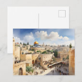 Jerusalem Israel waterverf art Briefkaart (Voorkant / Achterkant)