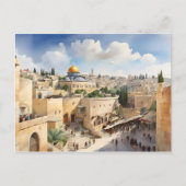 Jerusalem Israel waterverf art Briefkaart (Voorkant)