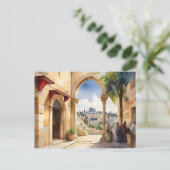 Jerusalem Israel waterverf art Briefkaart (Staand voorkant)