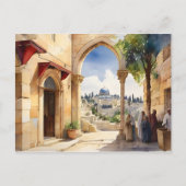 Jerusalem Israel waterverf art Briefkaart (Voorkant)