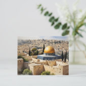 Jerusalem Israel waterverf art Briefkaart (Staand voorkant)