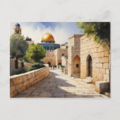 Jerusalem Israel waterverf art Briefkaart (Voorkant)