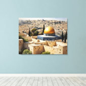 Jerusalem Israel waterverf art Canvas Afdruk (Insitu (Houten vloer))