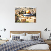 Jerusalem Israel waterverf art Canvas Afdruk (Insitu (Slaapkamer))