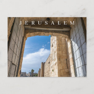 Jerusalem Jaffa Gate uitzicht briefkaart