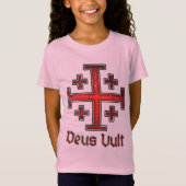 Jerusalem Knight Templar Crusader Cross Christelij T-shirt (Voorkant)