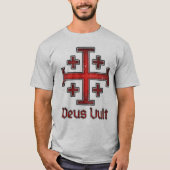 Jerusalem Knight Templar Crusader Cross Christelij T-shirt (Voorkant)