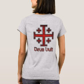 Jerusalem Knight Templar Crusader Cross Christelij T-shirt (Achterkant)
