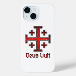 Jerusalem Knight Templar Crusader Cross Christian iPhone 15 Case