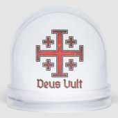 Jerusalem Knight Templar Crusader Cross Christian Sneeuwbol (Voorkant)