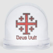 Jerusalem Knight Templar Crusader Cross Christian Sneeuwbol (Achterkant)