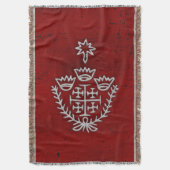 Jerusalem Knight Templar Crusader Cross Deus Vult Deken (Voorkant Verticaal)