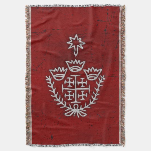 Jerusalem Knight Templar Crusader Cross Deus Vult Deken (Voorkant Verticaal)