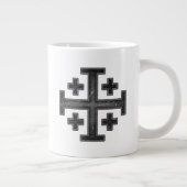 Jerusalem Knight Templar Crusader Cross Deus Vult Grote Koffiekop (Rechts)