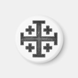 Jerusalem Knight Templar Crusader Cross Deus Vult Magneet