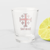 Jerusalem Knight Templar Crusader Cross Deus Vult Shot Glas (Achterkant)