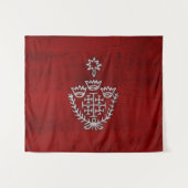 Jerusalem Knight Templar Crusader Cross Deus Vult Wandkleed (Voorkant (horizontaal))