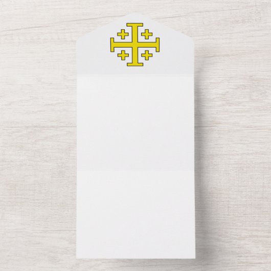 Jerusalem kruis all in one uitnodiging (Binnen)