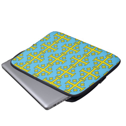 Jerusalem kruis laptop sleeve (Voorkant onderkant)