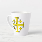 Jerusalem kruis latte mok (Linkerhoek)