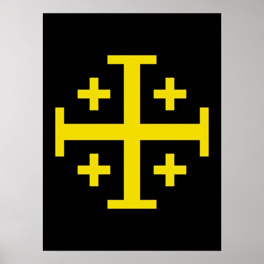 Jerusalem kruis poster (Voorkant)