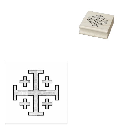 Jerusalem kruis rubberstempel (Gestempeld)