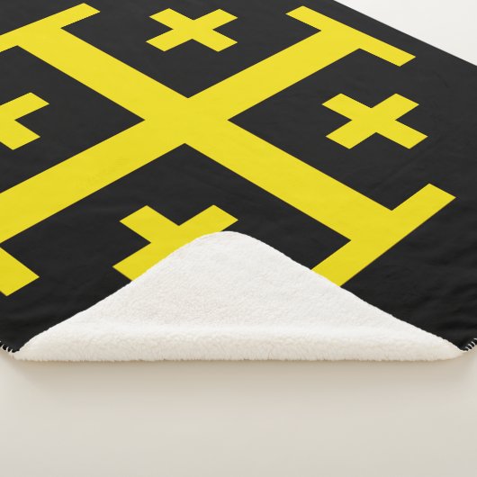 Jerusalem kruis sherpa deken (3/4)