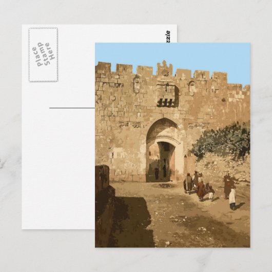 Jerusalem - Leeuwengte Briefkaart (Voorkant / Achterkant)
