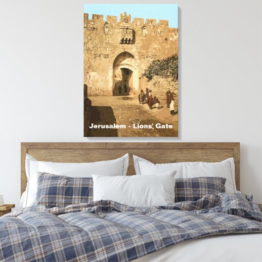 Jerusalem - Leeuwengte Canvas Afdruk (Insitu (Slaapkamer))