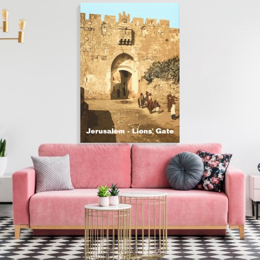 Jerusalem - Leeuwengte Canvas Afdruk (Insitu (Woonkamer))