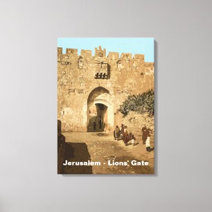 Jerusalem - Leeuwengte Canvas Afdruk