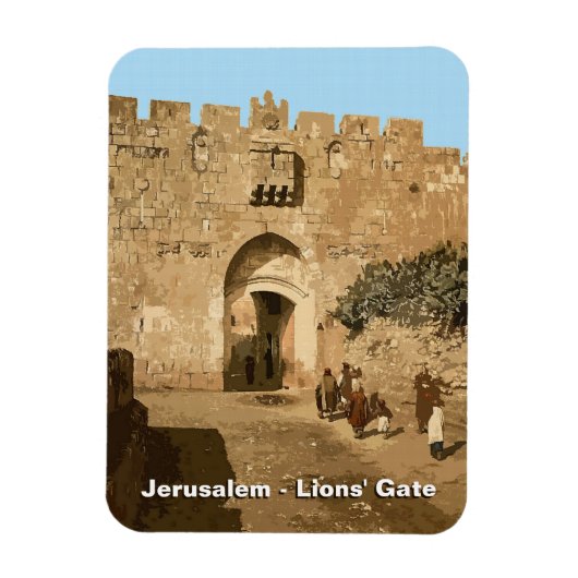 Jerusalem - Leeuwengte Magneet (Verticaal)