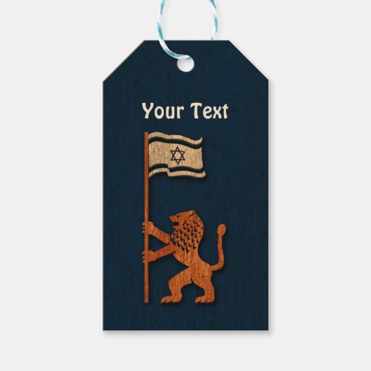 Jerusalem Lion met vlag Cadeaulabel (Voorkant)
