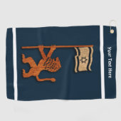 Jerusalem Lion met vlag Golfhanddoek (Horizontaal)