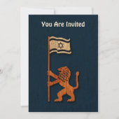 Jerusalem Lion met vlag Kaart (Voorkant)