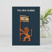 Jerusalem Lion met vlag Kaart (Staand voorkant)