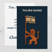 Jerusalem Lion met vlag Kaart (Voorkant / Achterkant)