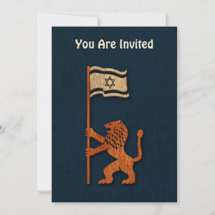Jerusalem Lion met vlag Kaart