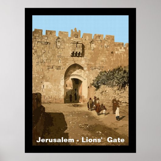 Jerusalem - Lions' Gate Poster (Voorkant)