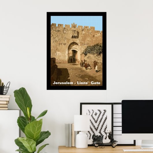 Jerusalem - Lions' Gate Poster (Thuiskantoor)