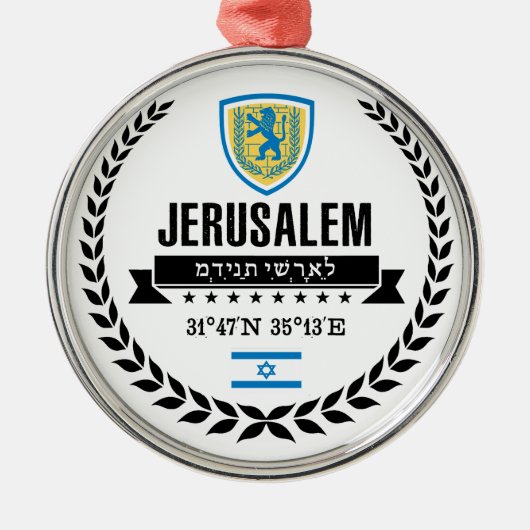 Jerusalem Metalen Ornament (Voorkant)
