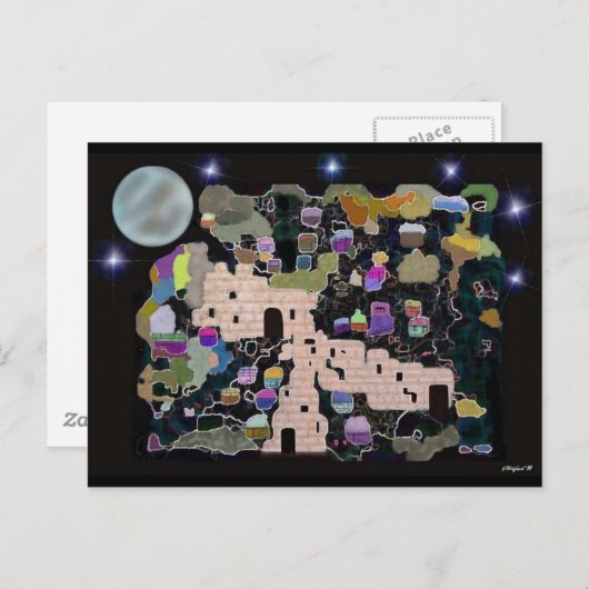 Jerusalem Moon Briefkaarten (Voorkant / Achterkant)