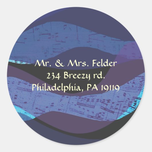 Jerusalem Musical Sky Reply Sticker Seal (Voorkant)