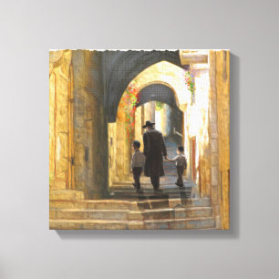 Jerusalem Old City Israel schilderend landschap Canvas Afdruk
