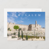 Jerusalem Old City Walls uitzicht briefkaart (Voorkant / Achterkant)